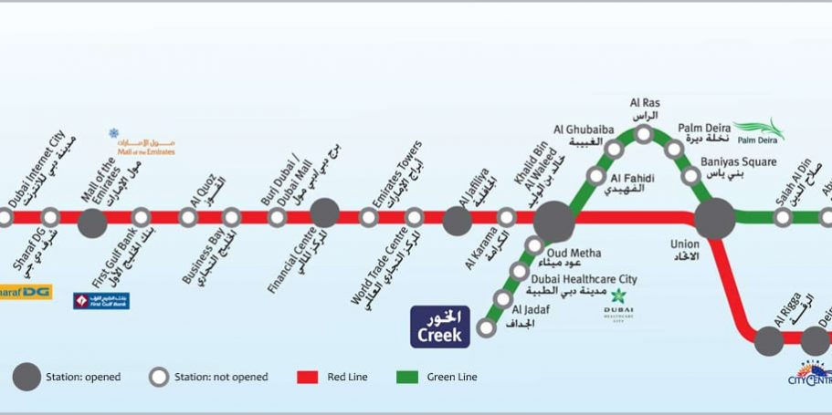 métro à Dubaï